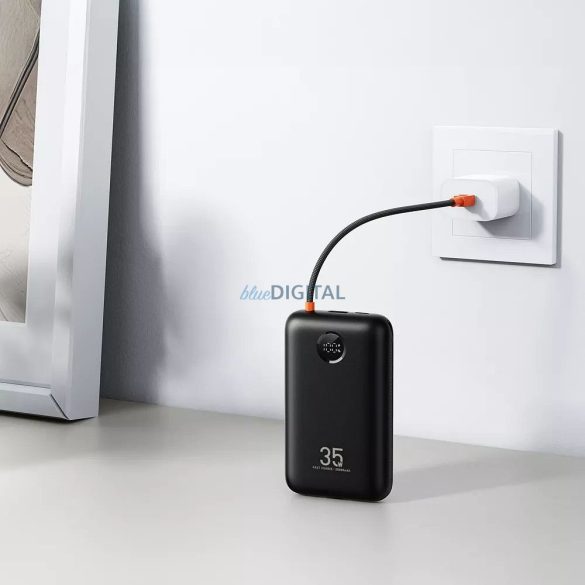Veger K2 (W2068) powerbank cu conexiune 1xUSB-A și 1xUSB-C cu Type-C încorporat și cablu Lightning 20000mAh 35W PD QC3.0 - negru