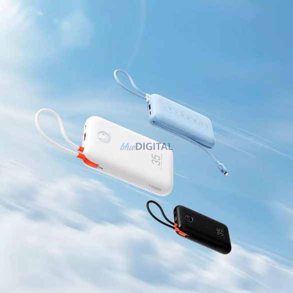 Veger K2 (W2068) powerbank cu conexiune 1xUSB-A și 1xUSB-C cu Type-C încorporat și cablu Lightning 20000mAh 35W PD QC3.0 - negru