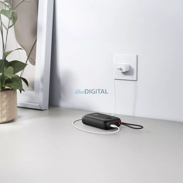Veger K3 (W3018) powerbank cu conexiune 1xUSB-A și 1xUSB-C, built-in Type-C și cablu Lightning 30000mAh 35W PD QC3.0 - negru