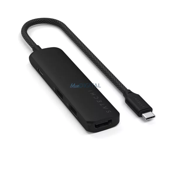 SATECHI adapter HUB 4in1 Type C ST-P4SK fekete