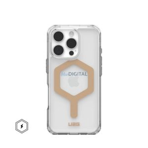 (UAG) Urban Armor Gear Plyo MagSafe Carcasă compatibilă pentru iPhone 16 Pro - Aur transparent