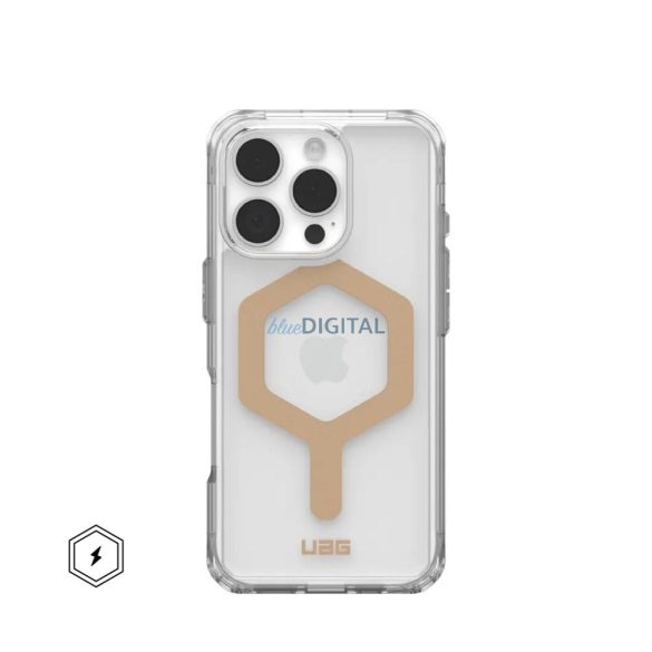(UAG) Urban Armor Gear Plyo MagSafe Carcasă compatibilă pentru iPhone 16 Pro - Aur transparent