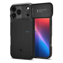   HUSĂ! - Carcasă SPIGEN OPTIK ARMOR MAG pentru IPHONE 17 Pro Max negru