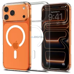   HUSĂ! - SPIGEN CAZ LICHID CRISTAL MAGSAFE MAGSAFE IPHONE 17 PRO TRANSPARENT / ALB