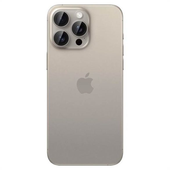 SPIGEN OPTIK.TR Protector camera ”EZ FIT” pachet de 2 pentru IPHONE 14 PRO / PRO MAX / 15 PRO / PRO MAX titan natural