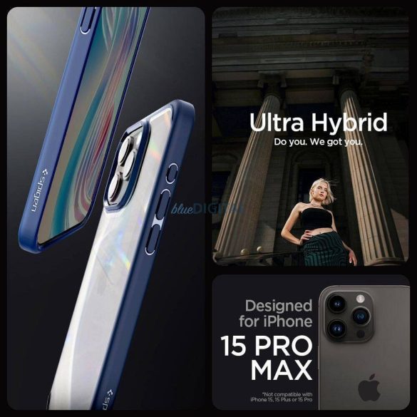 Carcasă Spigen Ultra Hybrid pentru iPhone 16 Pro Max - Albastru marin