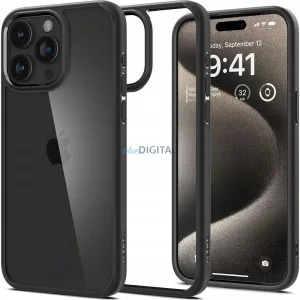 HUSĂ! - Carcasă Spigen Ultra Hybrid pentru iPhone 16 Pro - negru