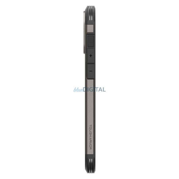 Carcasă compatibilă Spigen Tough Armor Mag MagSafe pentru iPhone 16 Pro - gri metalic