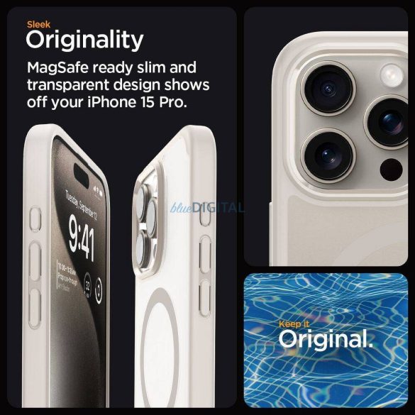 Geantă compatibilă Spigen Ultra Hybrid Mag MagSafe pentru iPhone 16 Pro Max - gri titan