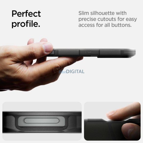 Carcasă compatibilă Spigen Tough Armor Mag MagSafe pentru iPhone 16 Pro Max - negru