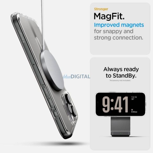 Geantă compatibilă Spigen Ultra Hybrid "T" Mag MagSafe pentru iPhone 16 Pro Max - transparentă
