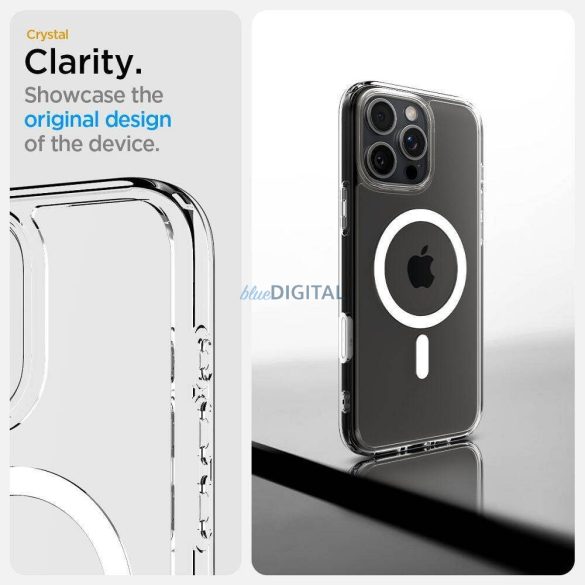 Geantă compatibilă Spigen Ultra Hybrid "T" Mag MagSafe pentru iPhone 16 Pro Max - transparentă
