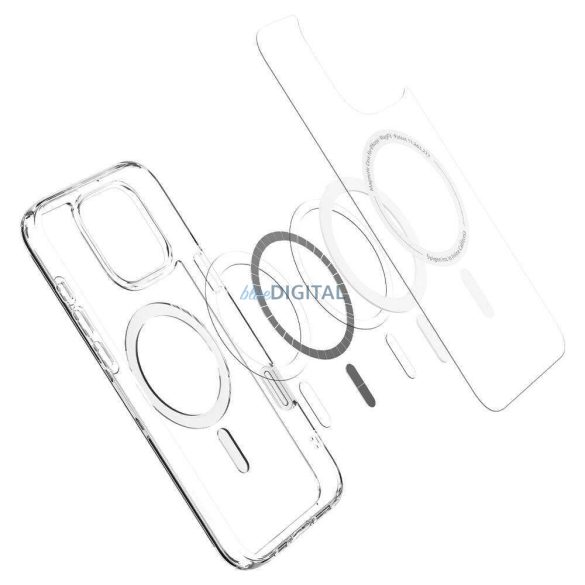 Geantă compatibilă Spigen Ultra Hybrid "T" Mag MagSafe pentru iPhone 16 Pro Max - transparentă