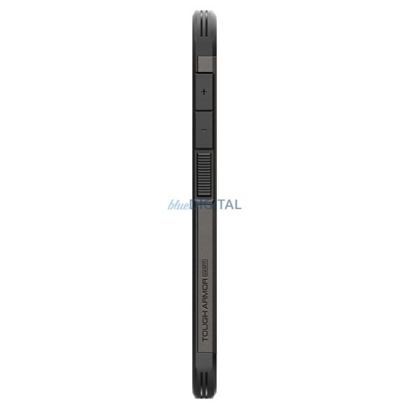 Carcasă compatibilă Spigen Tough Armor MagSafe cu suport pentru Samsung Galaxy S25 Plus - gri metalic