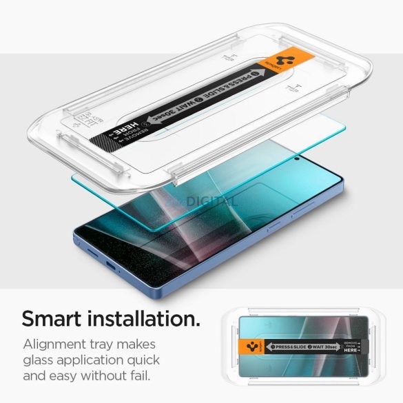 Spigen GLAS.TR "EZ FIT" HD din sticlă temperată protector de ecran cu cadru de montare pentru Samsung Galaxy S25 Ultra - 2pcs