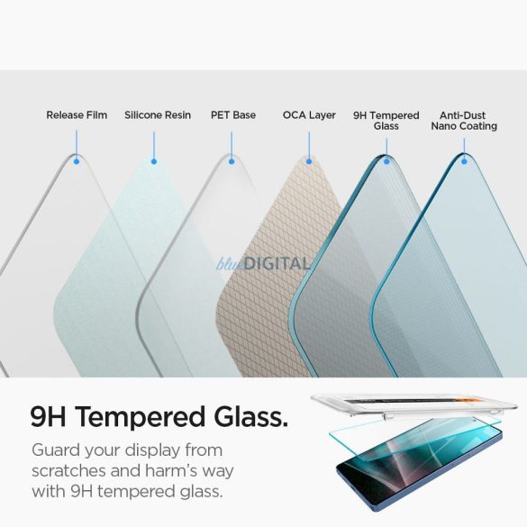 Spigen GLAS.TR "EZ FIT" HD din sticlă temperată protector de ecran cu cadru de montare pentru Samsung Galaxy S25 Ultra - 2pcs