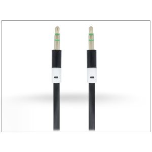 Cablu audio jack de 3,5 - 3,5 mm cu cablu plat de 1 m - negru