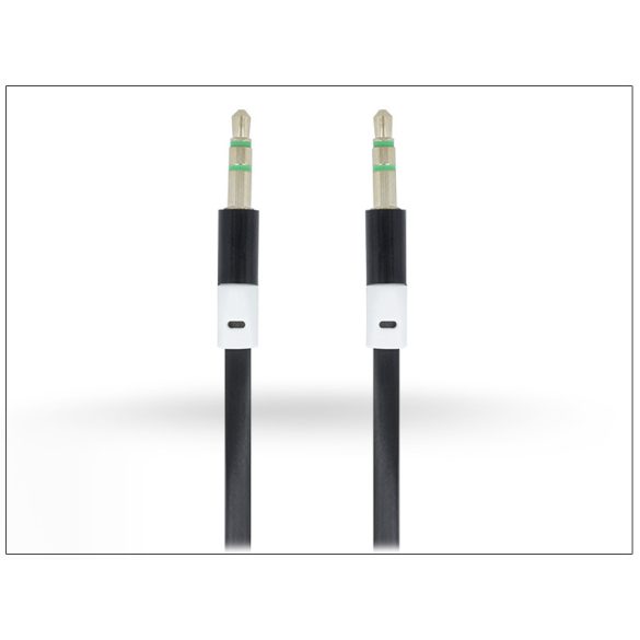 Cablu audio jack de 3,5 - 3,5 mm cu cablu plat de 1 m - negru