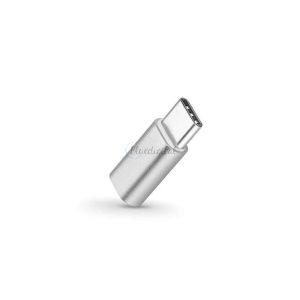 Adaptor Micro USB - USB Type-C - Type-C 3.0 - argintiu
