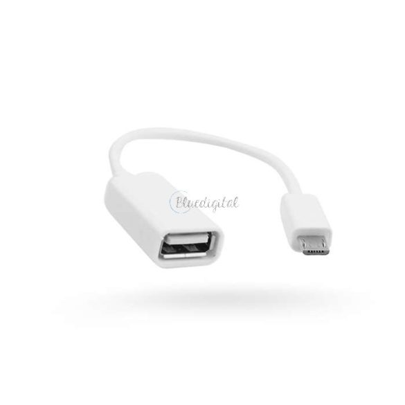 Cablu Micro USB - OTG USB - alb