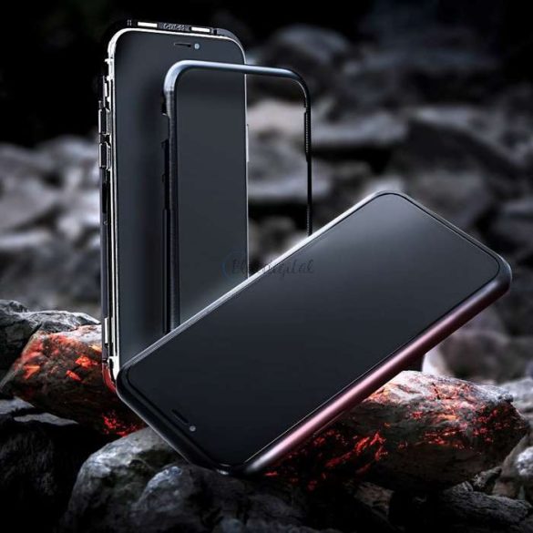 Husă din spate magnetică Apple iPhone 12 Pro Max, din 2 părți, fără sticlă frontală - Magneto - negru