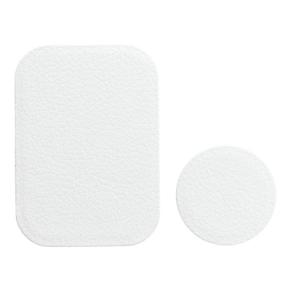 Insignă pentru Magnet Car Holder piele - 1+1 buc/pachet - alb (ambalaj ECO)