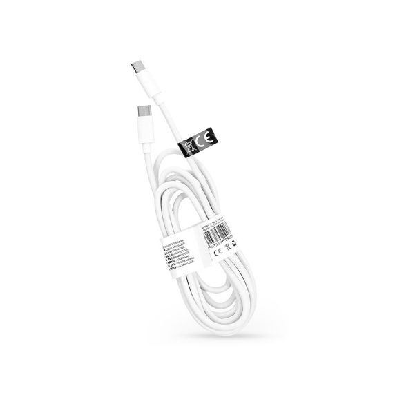 USB Type-C - Cablu de date și încărcare tip C cu cablu de 2 m - Cablu C293 PD 60W pentru Type-C - 3A - alb - ambalaj ECO