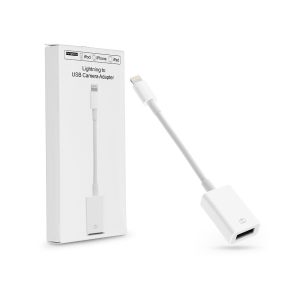 Adaptor OTG remanufacturat Lightning - cu conector USB-A - alb