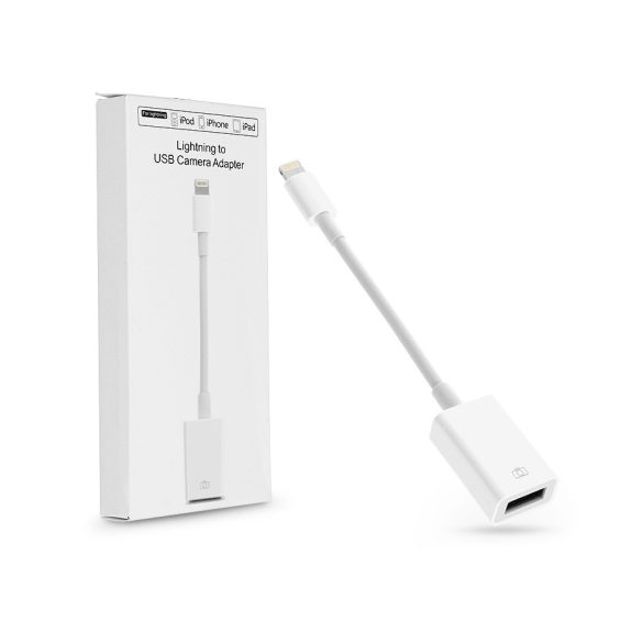 Adaptor OTG remanufacturat Lightning - cu conector USB-A - alb