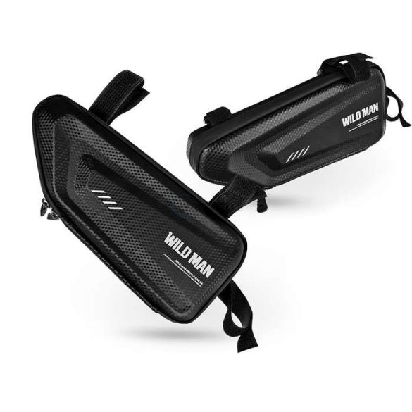 Geantă universală Wildman montabilă pe bicicletă, impermeabilă, rigidă - Wildman E4 - negru - ambalaj ECO