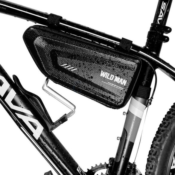Geantă universală Wildman montabilă pe bicicletă, impermeabilă, rigidă - Wildman E4 - negru - ambalaj ECO