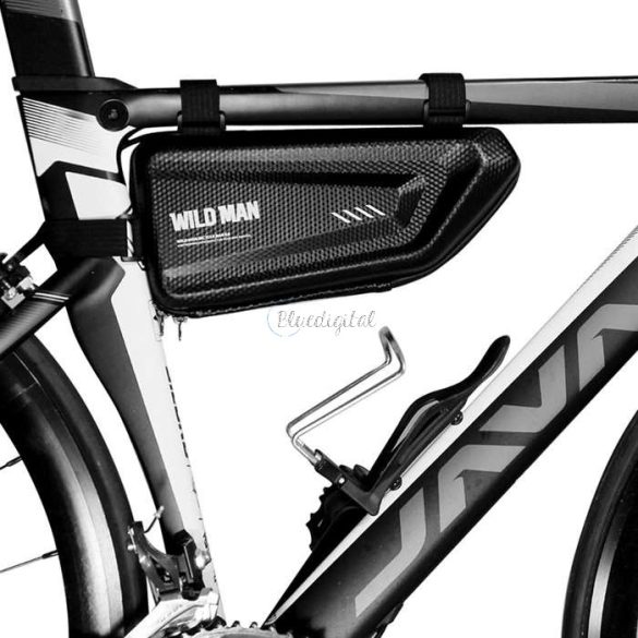 Geantă universală Wildman montabilă pe bicicletă, impermeabilă, rigidă - Wildman E4 - negru - ambalaj ECO