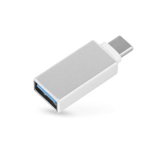 Adaptor USB-A - Type-C OTG 3.0 - alb/argintiu - ambalaj ECO