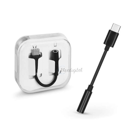 Adaptor USB Type-C pentru căști jack de 3,5 mm - cutie - negru