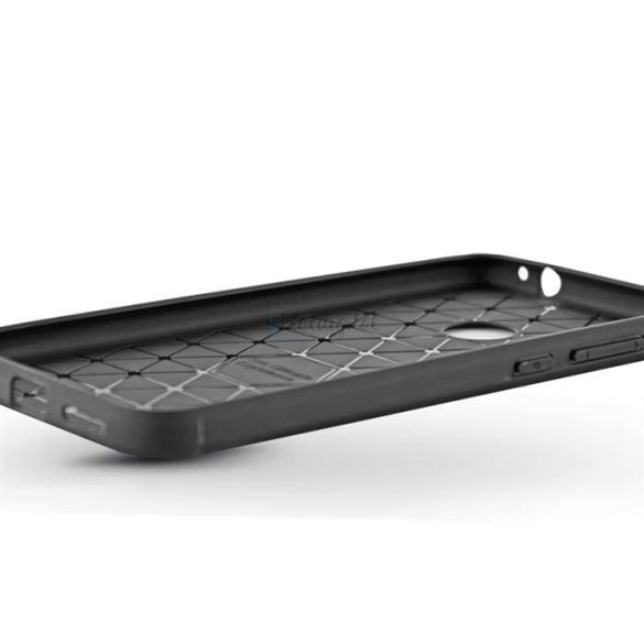 Apple iPhone 13 Husă spate din silicon - Logo Carbon - negru