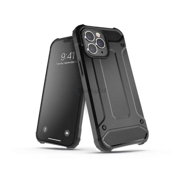 Husa din spate Samsung S908B Galaxy S22 Ultra 5G rezistenta la socuri - Armura - neagra