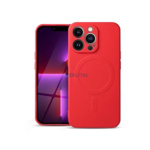Husa din silicon Apple iPhone 13 Pro - Husa Silicone Mag - rosie