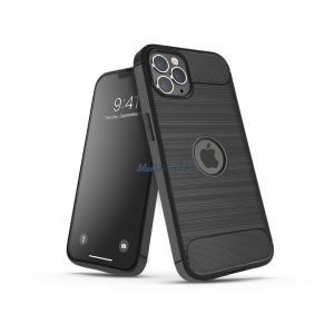 Husa din silicon Apple iPhone 14 Plus - Logo Carbon - negru