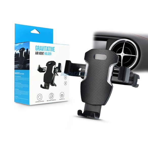 Suport universal rotund pentru aerisire pentru mașini (de exemplu, Mercedes) - Suport pentru aerisire gravitațional MP-G - negru