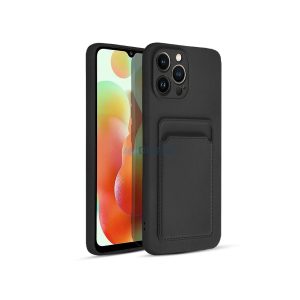 Xiaomi Redmi Note 12 5G/Poco X5 5G silicon Husă spate cu suport pentru card - Card Husă - negru