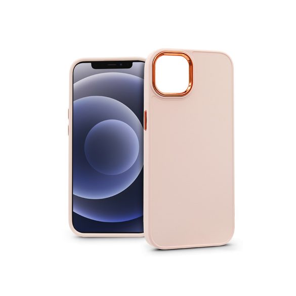 Husa din silicon Apple iPhone 12/12 Pro - Cadru - roz