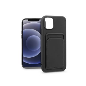 Husa din silicon Apple iPhone 12/12 Pro cu suport pentru card - Husa pentru card - neagra
