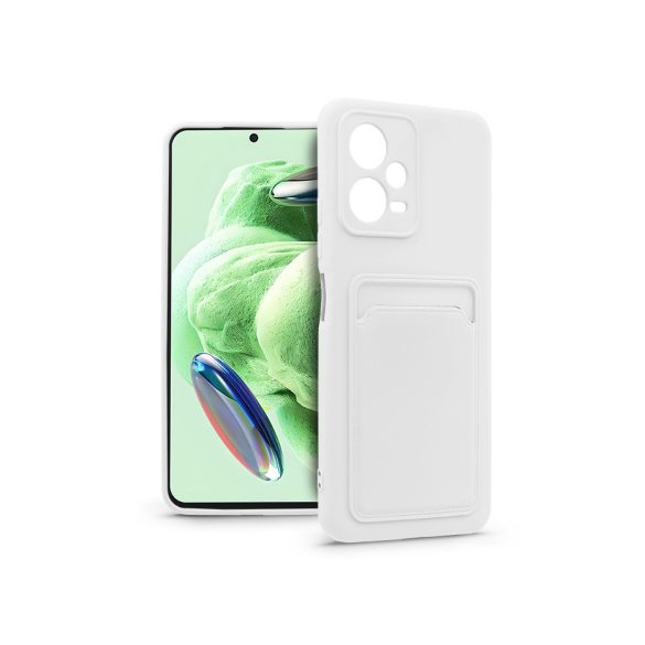 Husa din silicon pentru Xiaomi Redmi Note 12 5G/Poco X5 5G cu suport pentru card - Husa pentru card - alba