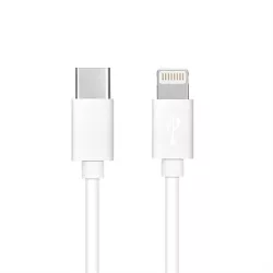 USB Type-C la iPhone Lightning cablu alb 1 metru