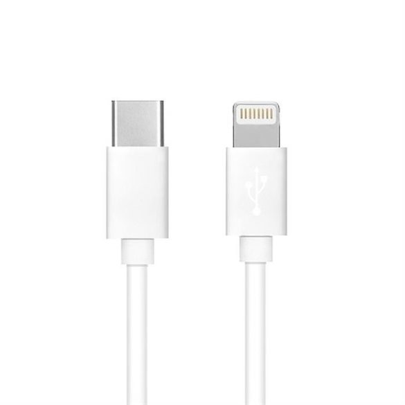 USB Type-C la iPhone Lightning cablu alb 1 metru