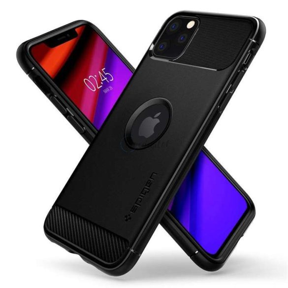 Apple iPhone 11 Husă spate rezistent la șocuri - Spigen Rugged Armor - Negru