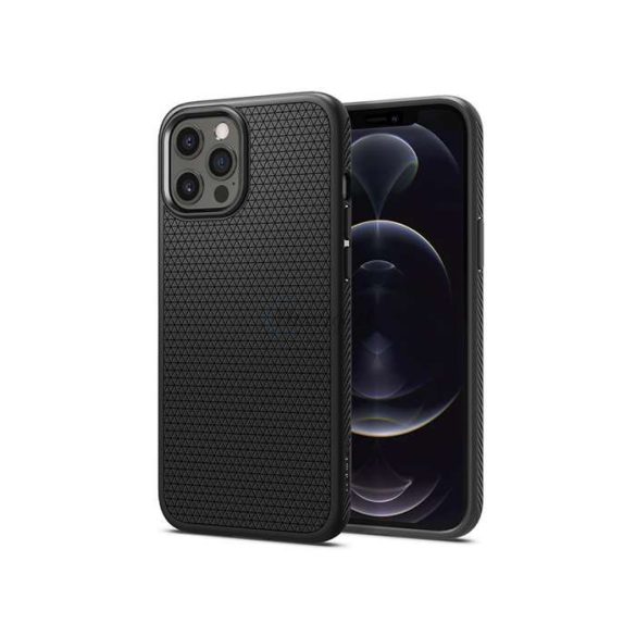 Husa din spate rezistenta la socuri Apple iPhone 12/12 Pro - Spigen Liquid Air - neagra