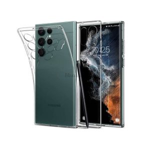 Husa din spate Samsung S908B Galaxy S22 Ultra 5G rezistenta la socuri - Cristal lichid Spigen - transparenta