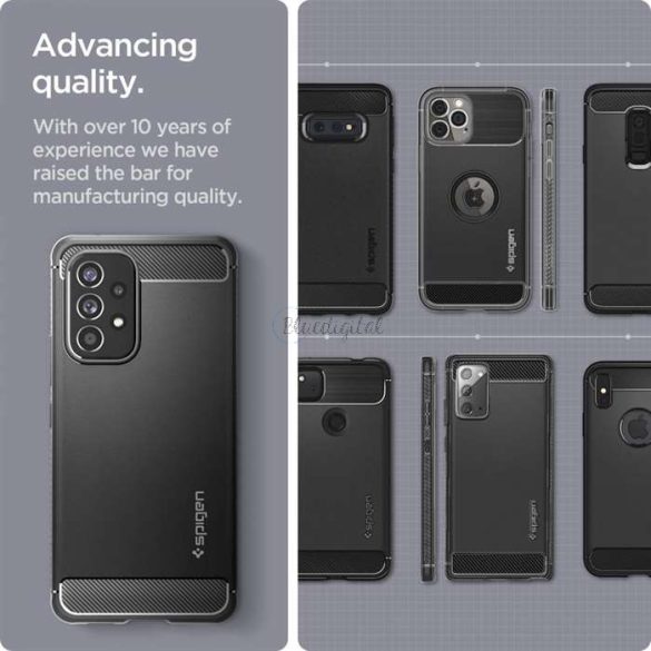 Husa din spate Samsung A536U Galaxy A53 5G rezistenta la socuri - Spigen Rugged Armor - neagra