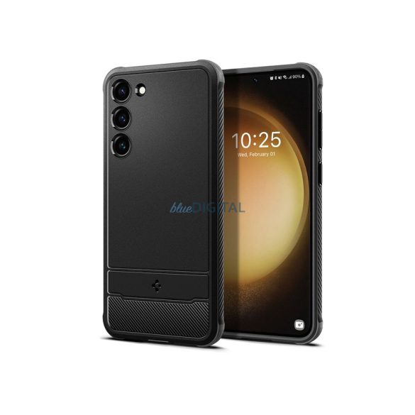 Husa din spate rezistenta la socuri Samsung SM-S911 Galaxy S23 - Spigen Rugged Armor - neagra